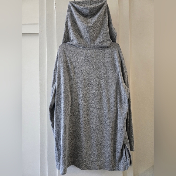 Joan Vass Hoodie Cardigan Gray Women's Sweater - Picture 5 of 5
